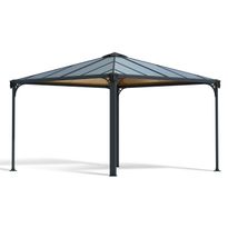Paviljonki Palram-Canopia Palermo 3600, 3.6x3.6m, 13m², harmaa, Verkkokaupan poistotuote