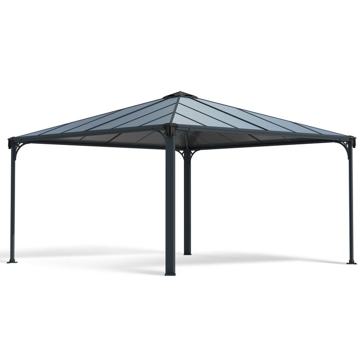 Paviljonki Palram-Canopia Palermo 4300, 4.3x4.3m, 18.5m², harmaa