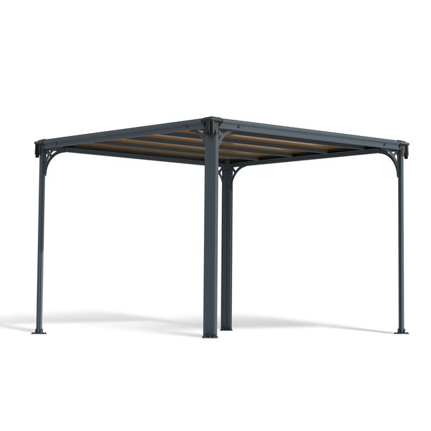 Paviljonki Palram-Canopia Milano 3000, 3x3m, 10x10ft, harmaa