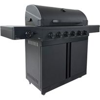 Kaasugrilli Lucifer Black 6.1, 6 poltinta, sivukeitin ja lämpöhylly