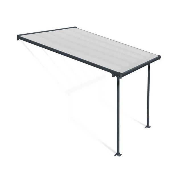 Terassikatos Palram-Canopia Feria, 3x3m, harmaa/kirkas
