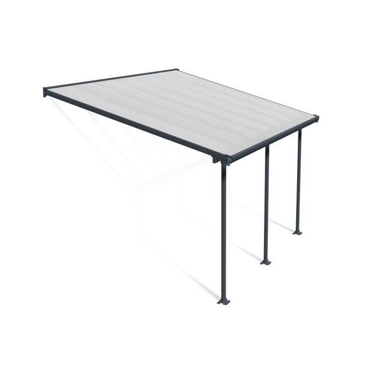 Terassikatos Palram-Canopia Feria, 3x4.25m, harmaa/kirkas