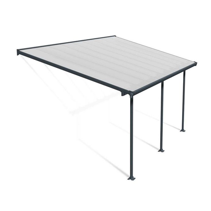 Terassikatos Palram-Canopia Feria, 3x5.5m, harmaa/kirkas