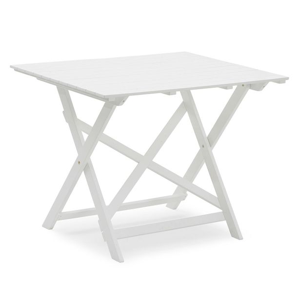 Taittopöytä Åre, 95x72cm, valkoinen