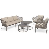 Ulkosohvaryhmä Hillerstorp Village, 5-istuttava, beige