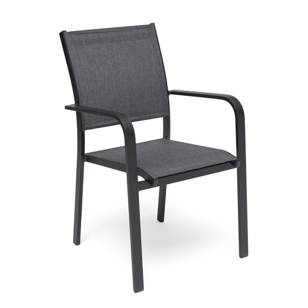 Tuoli Hånger, pinottava, harmaa/musta