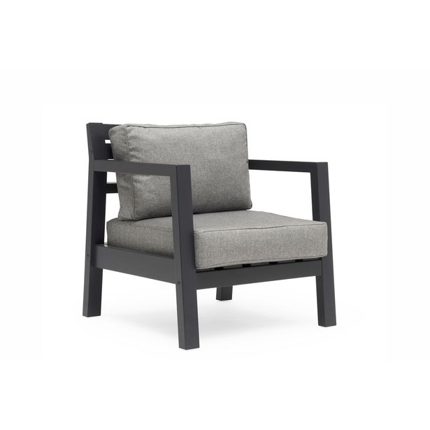 Nojatuoli Stoltö, harmaa/tummanharmaa