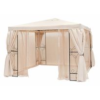 Paviljongin sivuverhot, 4kpl, beige