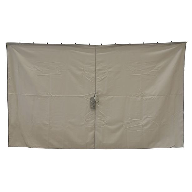 Sivuverhot Luxor 3x4m paviljongille, vaaleanharmaa, 4kpl