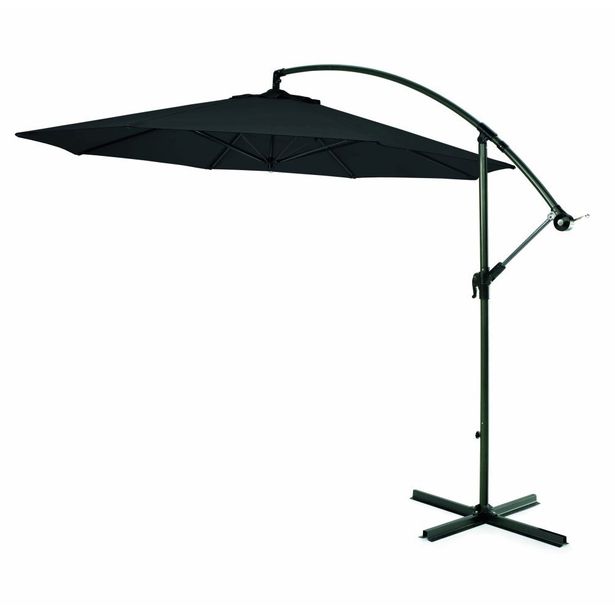 Aurinkovarjo, riippuva, 300cm, musta