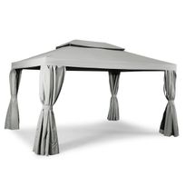 Paviljonki Luxor, 3x4m, vaaleanharmaa, paksu katto