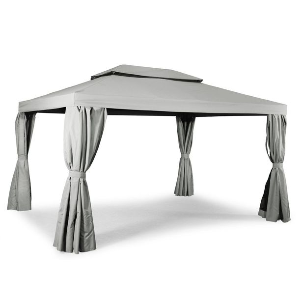 Paviljonki Luxor, 3x4m, vaaleanharmaa, paksu katto