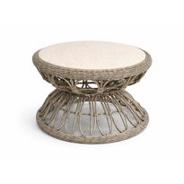 Sohvapöytä Hillerstorp Fjäderö, Ø72cm, harmaa/beige