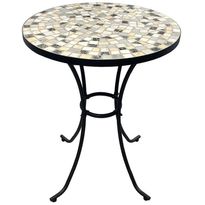 Parvekepöytä Hillerstorp Glimminge, Ø60cm, musta/mosaiikki