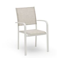 Tuoli Hånger, pinottava, beige/valkoinen