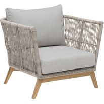Nojatuoli Hillerstorp Himmelsnäs, beige/tiikki