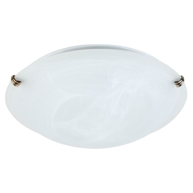 Plafondi Heat Gala Murano, Ø40cm, 2x45W, valkoinen