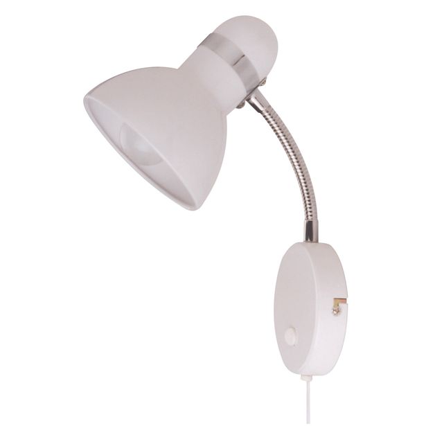 Seinävalaisin Heat Oscar, 230x200mm, valkoinen/kromi