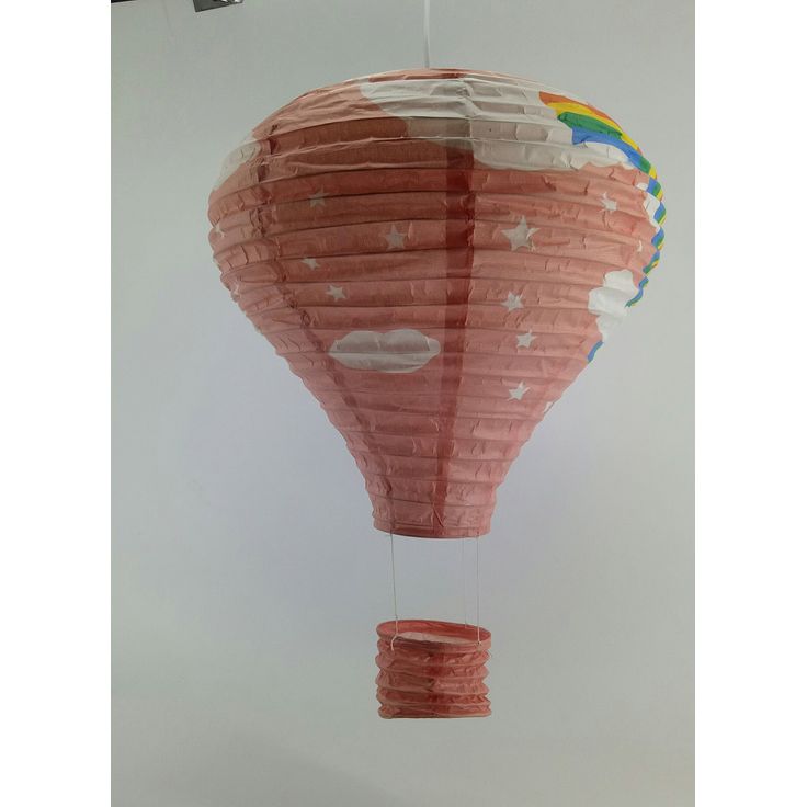 Riisipaperivarjostin Heat balloon 40cm, oranssi