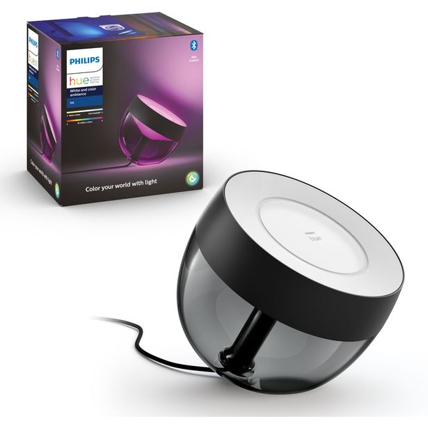 LED-pöytävalaisin Philips Hue Iris, musta