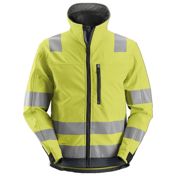 Softshell-huomiotakki Snickers Workwear AllroundWork 1230, keltainen