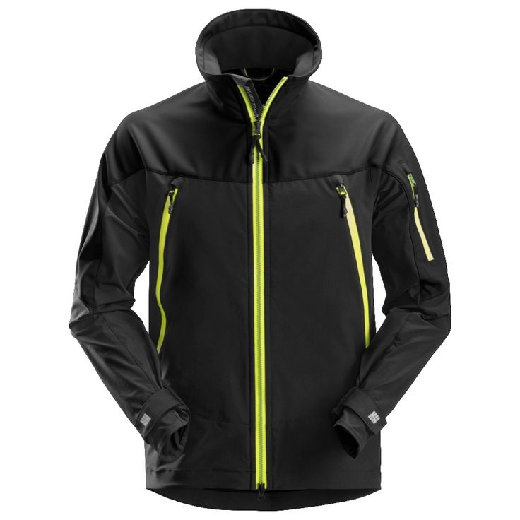 Softshell-takki Snickers Workwear FlexiWork Stretch 1940, musta