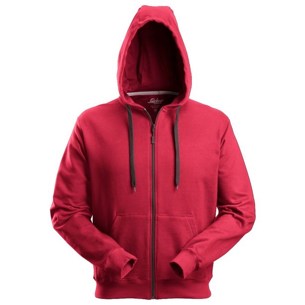 Vetoketjuhuppari Snickers Workwear 2801, punainen