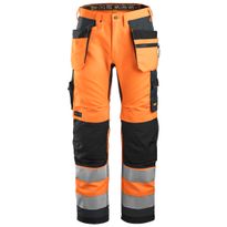 Huomiotyöhousut Snickers Workwear AllroundWork+ 6230, oranssi