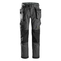 Lattia-asentajan housut Snickers Workwear FlexiWork 6923, teräksenharmaa
