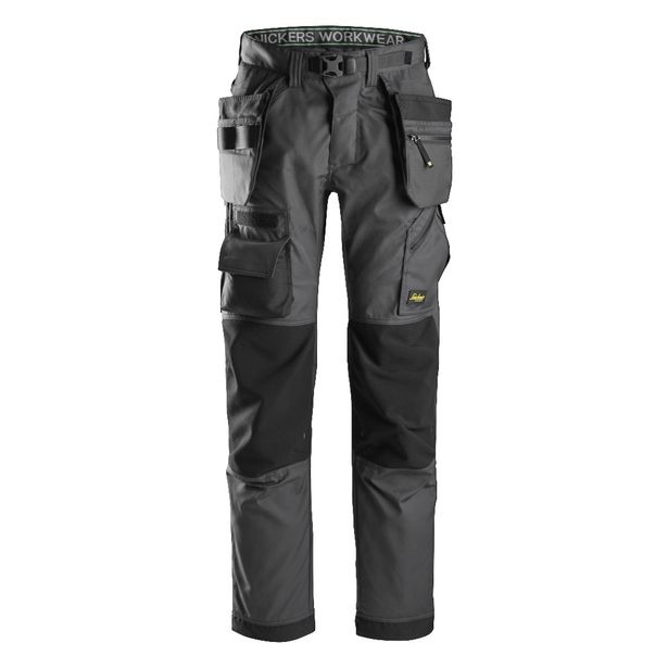 Lattia-asentajan housut Snickers Workwear FlexiWork 6923, teräksenharmaa