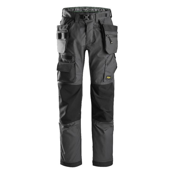 Lattia-asentajan housut Snickers Workwear FlexiWork 6923, teräksenharmaa
