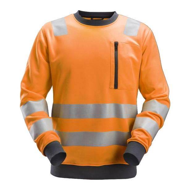 Fleecepusero Snickers Workwear AllroundWork 8037, LK 2, oranssi