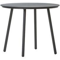 Ruokapöytä Huoku Ville, Ø100cm, harmaa/musta
