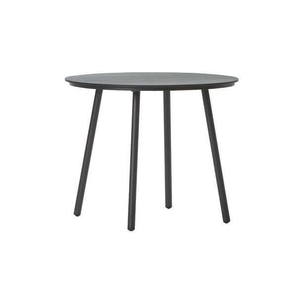 Ruokapöytä Huoku Ville, Ø100cm, harmaa/musta