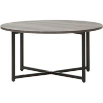 Sohvapöytä Huoku Ilona, Ø80cm, harmaa/musta