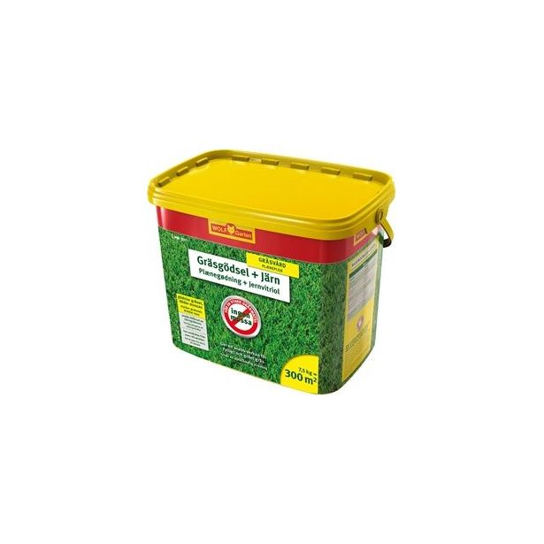 Nurmikkolannoite WOLF-Garten LPM300 rauta sisältävä 300 m²