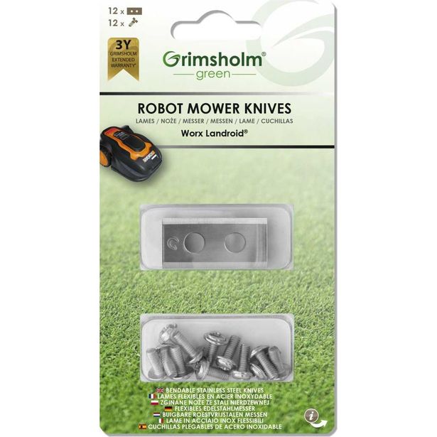 Terä Grimsholm Worx-robottileikkuriin 12kpl