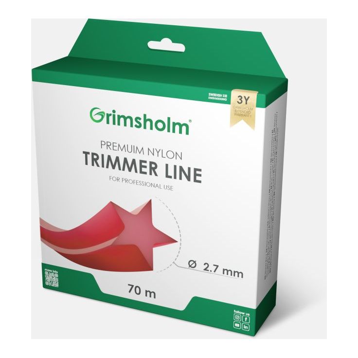 Trimmerisiima Grimsholm tähti punainen 2.7mm 70m