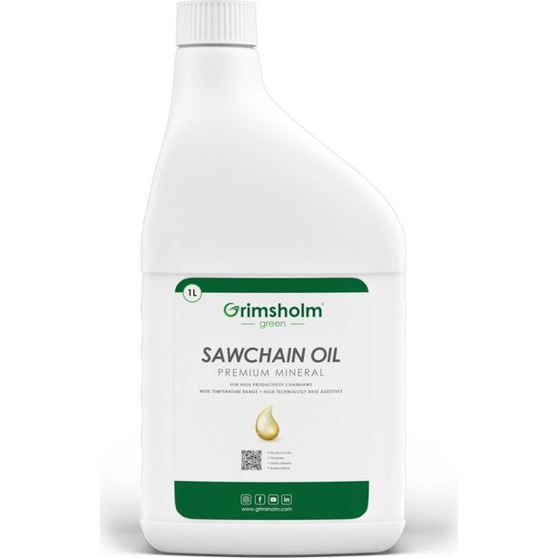 Moottorisahan ketjuöljy Grimsholm Premium Mineraali 1l