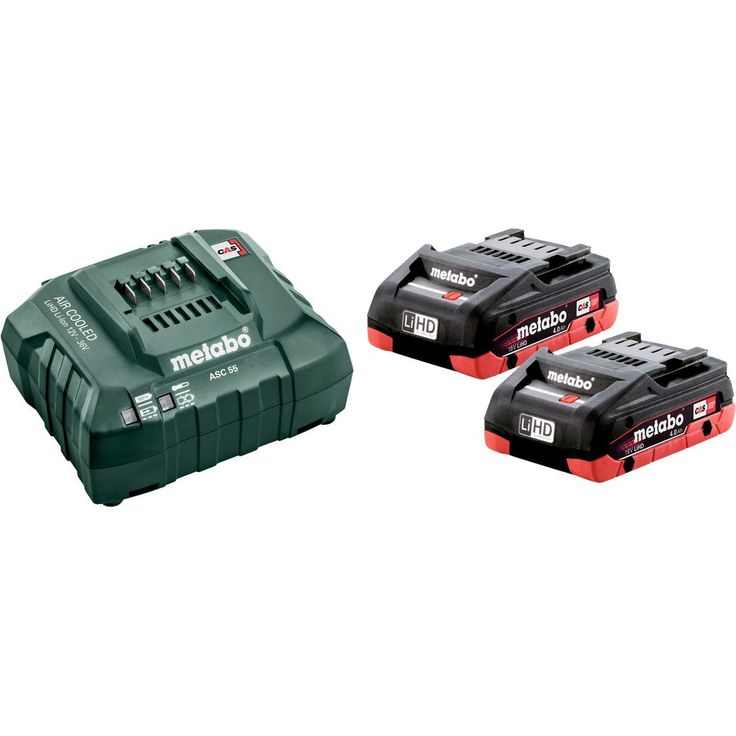 Akku ja laturi Metabo 18V 2xLiHD 4,0 Ah