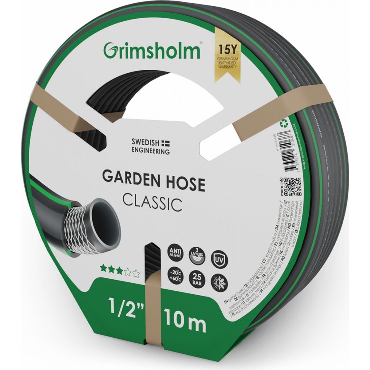 Puutarhaletku Grimsholm Classic 1/2" 10m