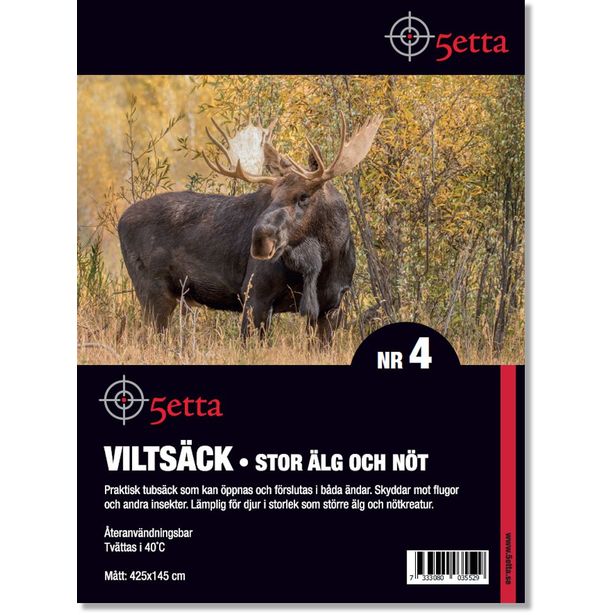 Riistasäkki 5etta 4 suuri hirvi & nauta 425x145cm