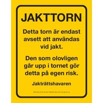 Varoituskyltti Genzo metsästystorniin 5kpl