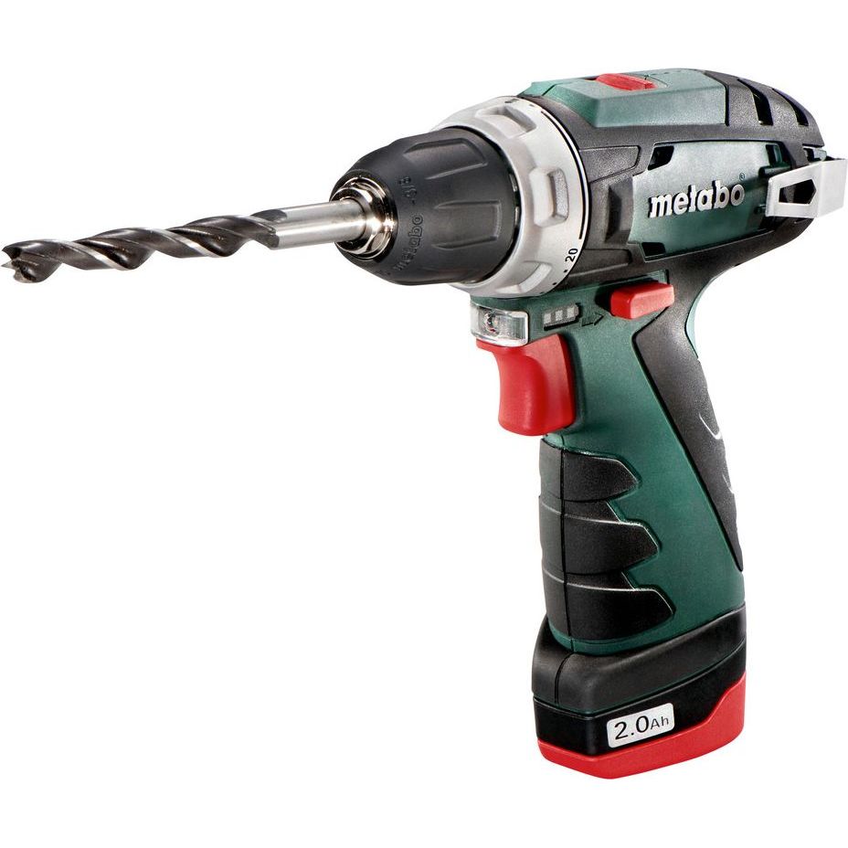 Akkuporakone Metabo PowerMaxx BS Basic 10.8V sisältää 2x2.0Ah akut