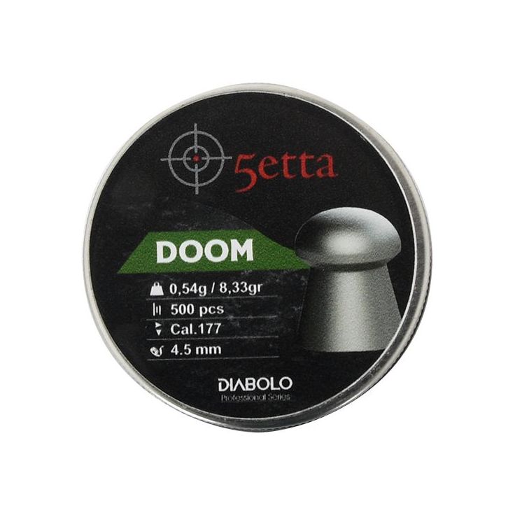 Ilmakiväärin luodit 5etta Doom 4.5mm 0.54g / 8.33gr 500kpl