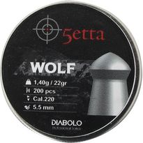 Ilmakiväärin luodit 5etta Wolf 5.5mm 1.40g / 22gr 200kpl