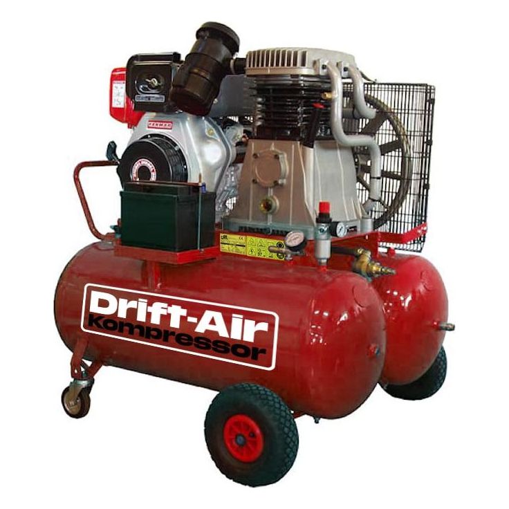 Dieselkäyttöinen kompressori Drift-Air EY 900/2x100 E