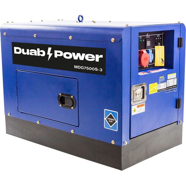 Aggregaatti Duab-Power MDG7500S-3 3-vaihe diesel hiljainen