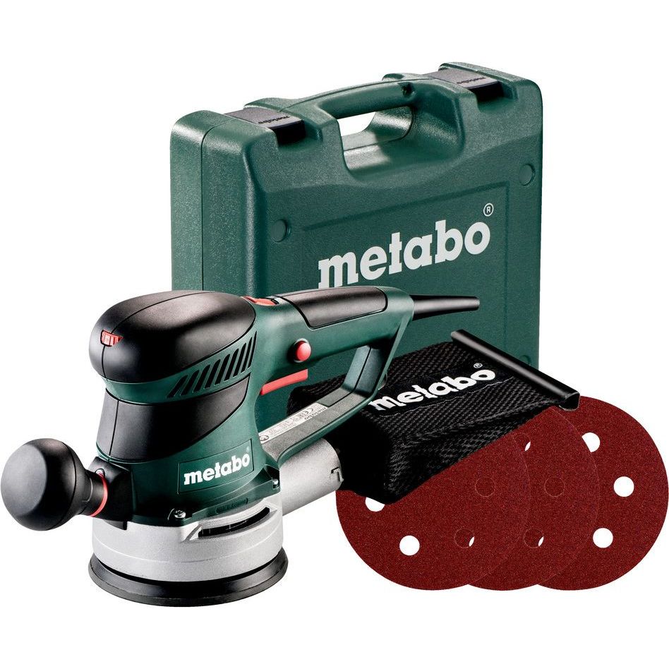 Epäkeskohiomakone Metabo SXE 425 Turbotec tarvikkeilla