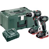 Työkalupaketti Metabo Combo Set 2.1.12 18V BL LiHD SB 18 LT BL + SSD 18 LTX 200 BL sisältää 2x4Ah LiHD-akut ja laturin ASC 55